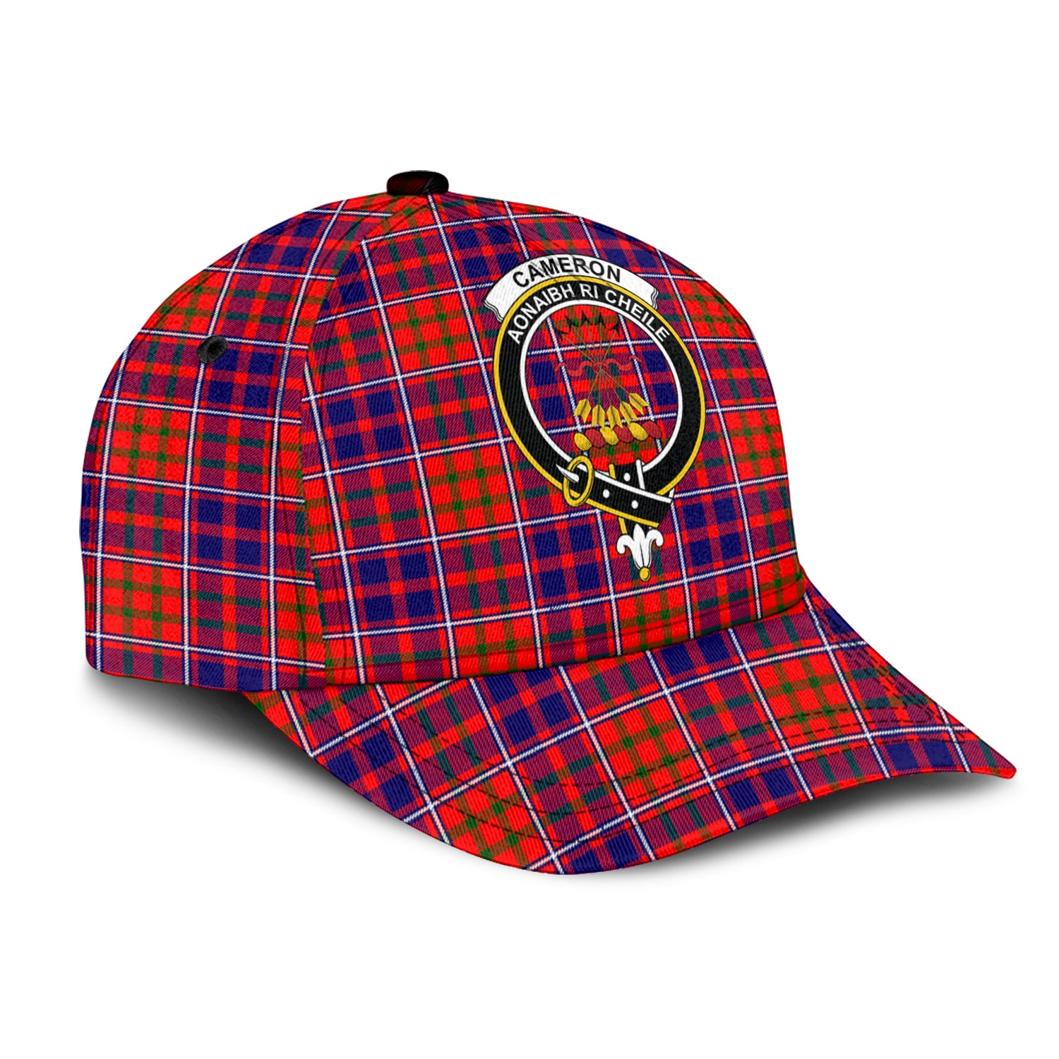 Cameron of Lochiel Modern Tartan Classic Cap with Family Crest - Tartan Vibes Clothing