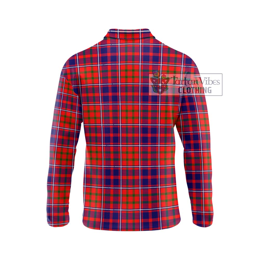 Cameron of Lochiel Modern Tartan Long Sleeve Polo Shirt with Family Crest DNA In Me Style - Tartanvibesclothing Shop