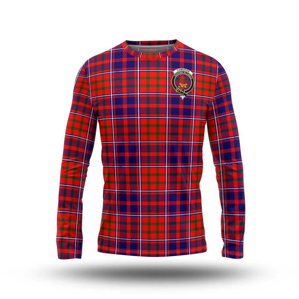 cameron-of-lochiel-modern-tartan-long-sleeve-t-shirt-with-family-crest