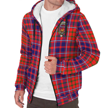 Cameron of Lochiel Modern Tartan Sherpa Hoodie with Family Crest