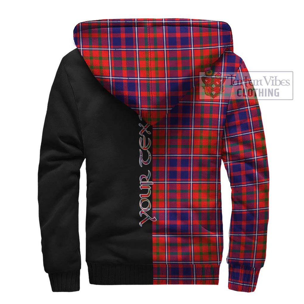 Cameron of Lochiel Modern Tartan Sherpa Hoodie with Family Crest and Half Of Me Style - Tartanvibesclothing Shop