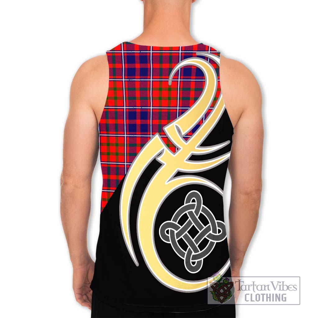 Cameron of Lochiel Modern Tartan Men's Tank Top with Family Crest and Celtic Symbol Style - Tartan Vibes Clothing