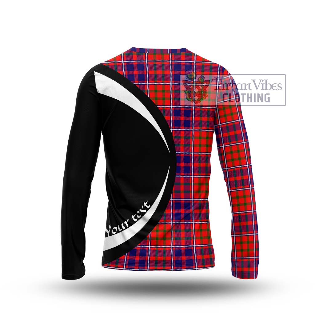 Cameron of Lochiel Modern Tartan Long Sleeve T-Shirt with Family Crest Circle Style - Tartan Vibes Clothing