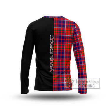 Cameron of Lochiel Modern Tartan Long Sleeve T-Shirt with Family Crest and Half Of Me Style