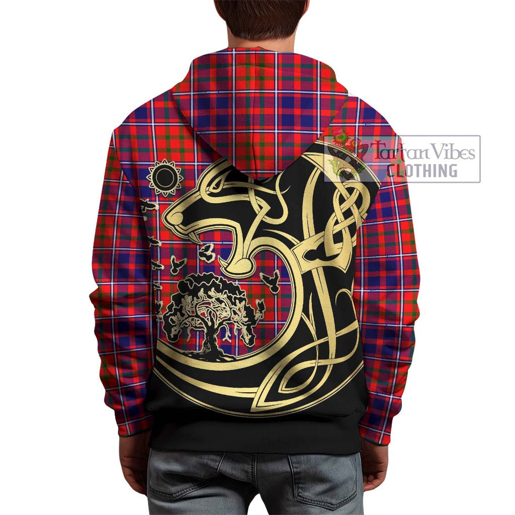 Cameron of Lochiel Modern Tartan Hoodie with Family Crest Celtic Wolf Style - Tartan Vibes Clothing