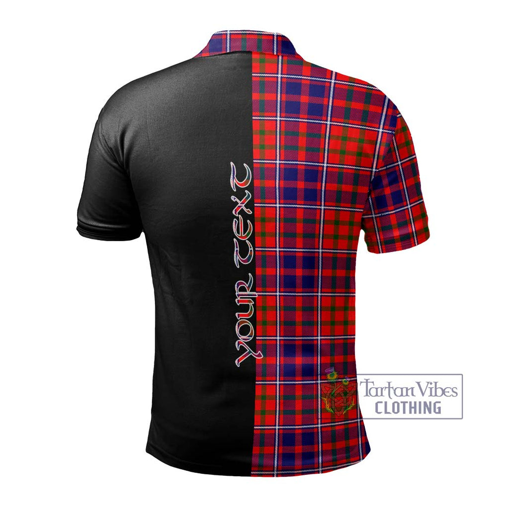 Cameron of Lochiel Modern Tartan Polo Shirt with Family Crest and Half Of Me Style - Tartanvibesclothing Shop