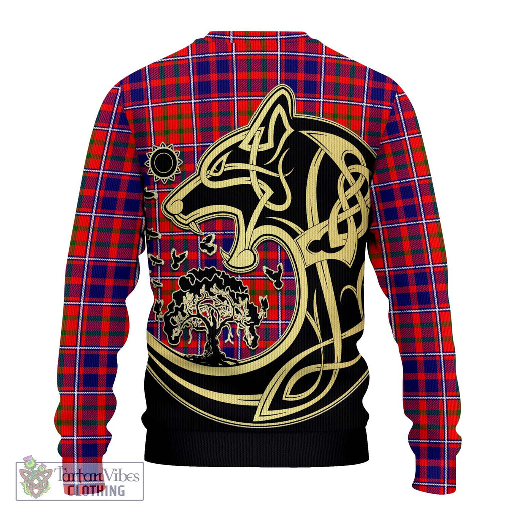 Cameron of Lochiel Modern Tartan Knitted Sweater with Family Crest Celtic Wolf Style - Tartan Vibes Clothing