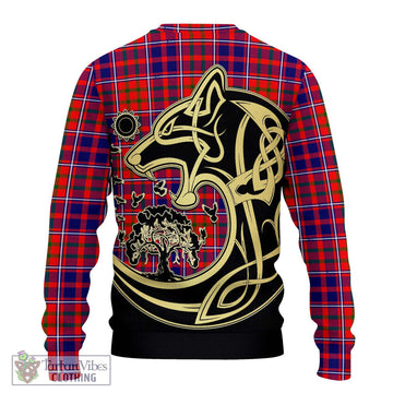 Cameron of Lochiel Modern Tartan Ugly Sweater with Family Crest Celtic Wolf Style