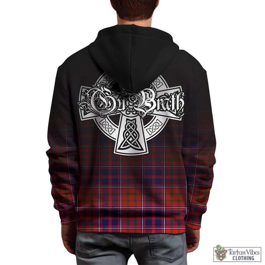 Tartan Vibes Clothing Cameron of Lochiel Modern Tartan Hoodie Featuring Alba Gu Brath Family Crest Celtic Inspired