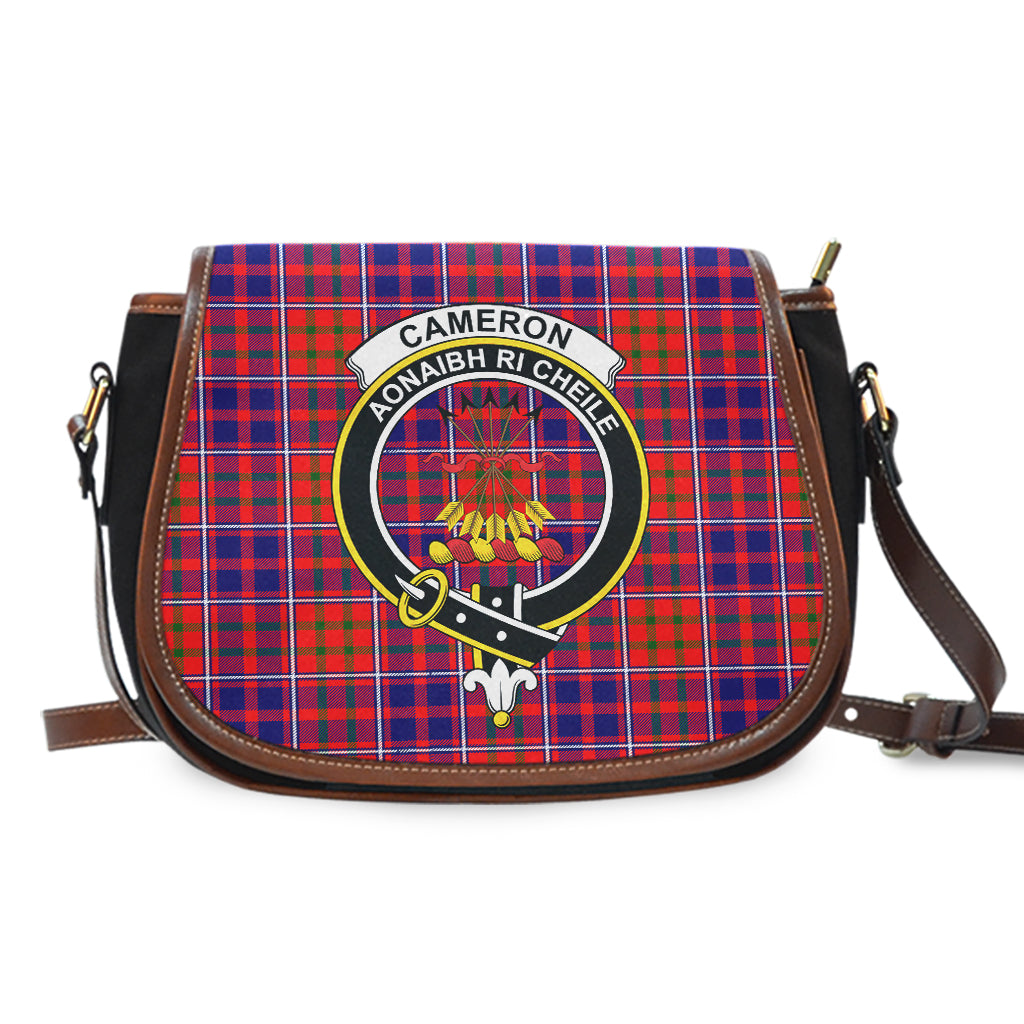 cameron-of-lochiel-modern-tartan-saddle-bag-with-family-crest