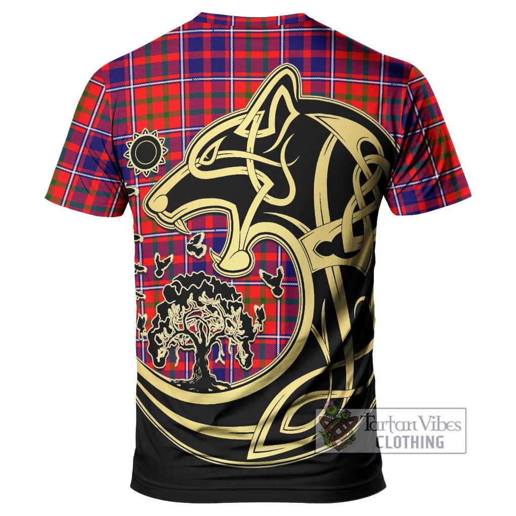 Cameron of Lochiel Modern Tartan T-Shirt with Family Crest Celtic Wolf Style - Tartan Vibes Clothing