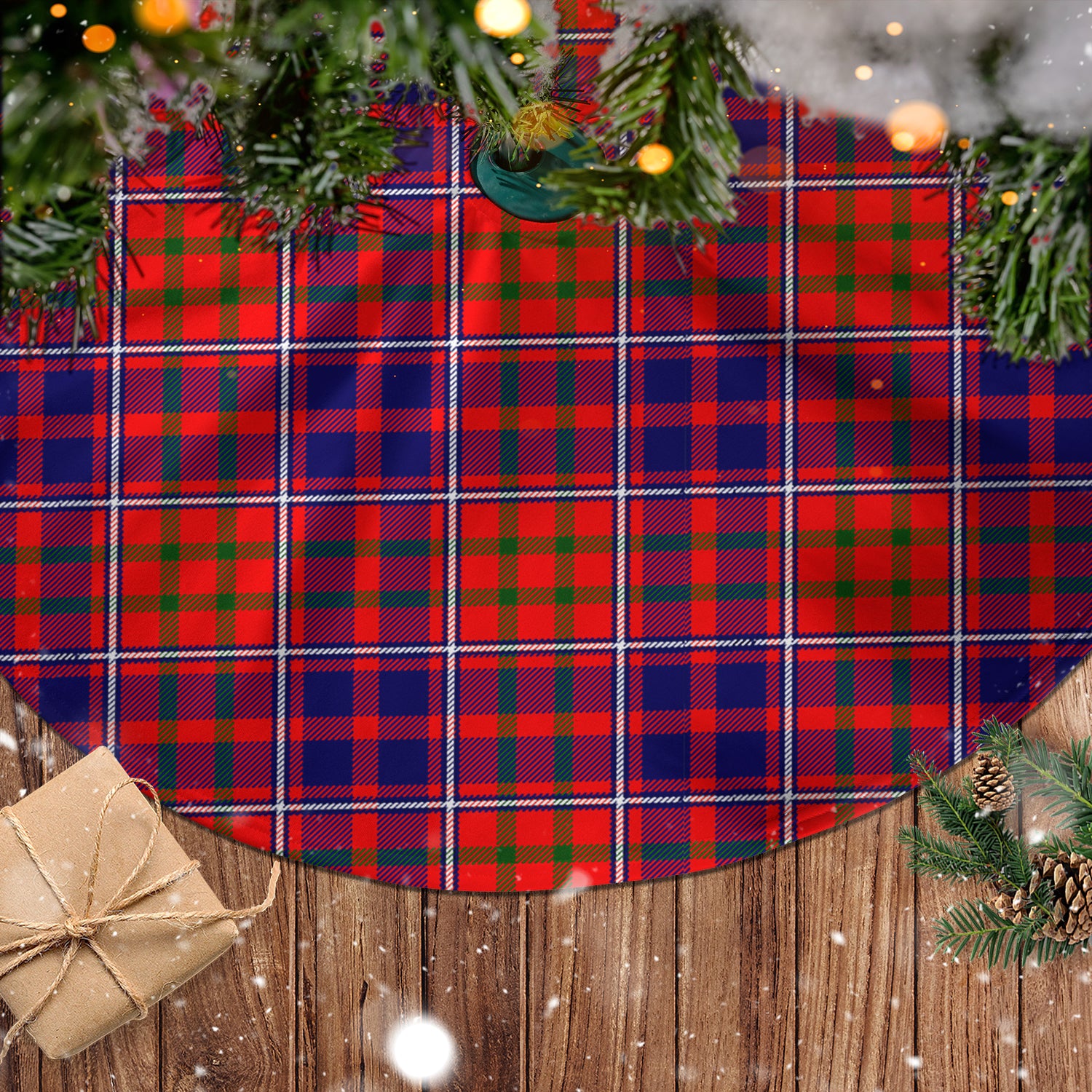 Cameron of Lochiel Modern Tartan Christmas Tree Skirt - Tartanvibesclothing