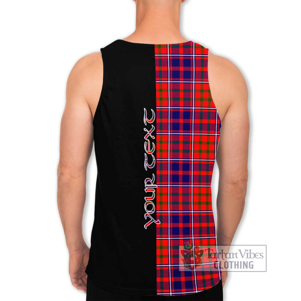 Cameron of Lochiel Modern Tartan Men's Tank Top with Family Crest and Half Of Me Style - Tartanvibesclothing Shop