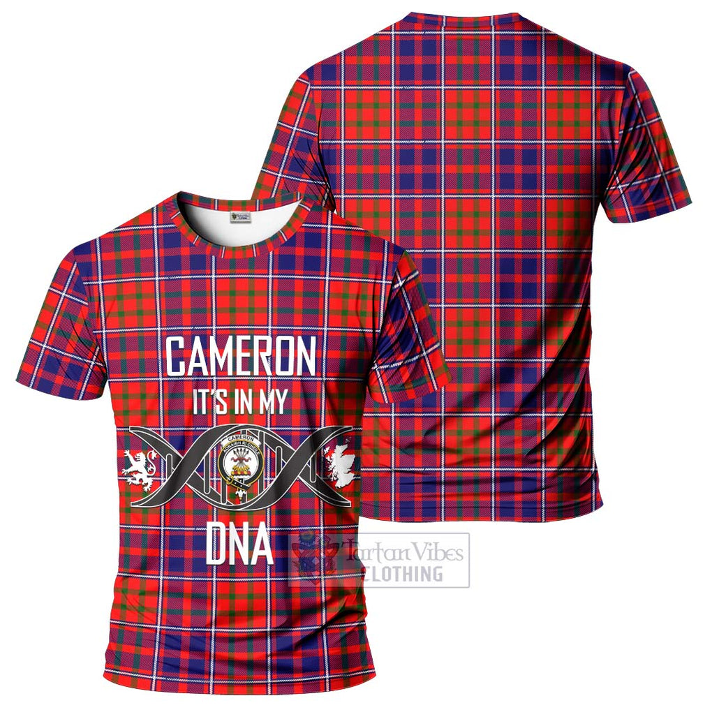 Cameron of Lochiel Modern Tartan T-Shirt with Family Crest DNA In Me Style - Tartan Vibes Clothing