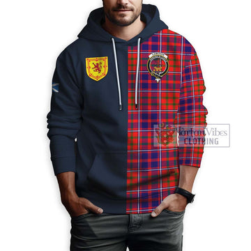 Cameron of Lochiel Modern Tartan Hoodie Alba with Scottish Lion Royal Arm Half Style