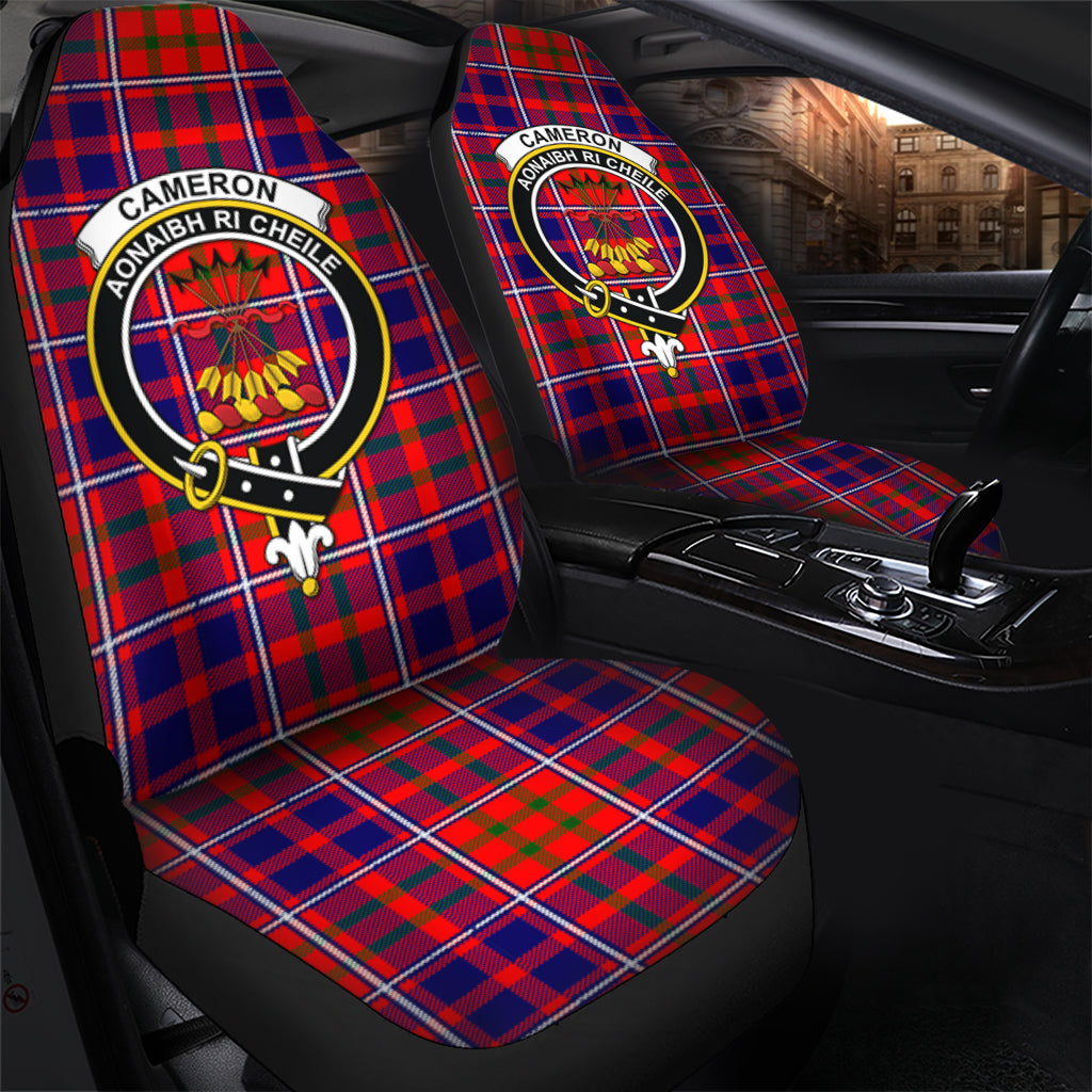 Cameron of Lochiel Modern Tartan Car Seat Cover with Family Crest - Tartanvibesclothing