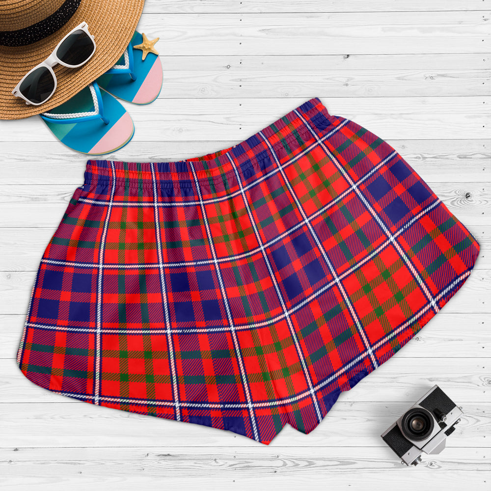 cameron-of-lochiel-modern-tartan-womens-shorts-with-family-crest