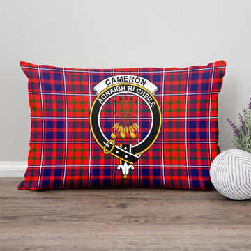 Cameron of Lochiel Modern Tartan Pillow Cover with Family Crest