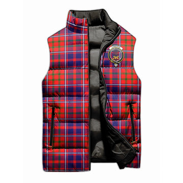 Cameron of Lochiel Modern Tartan Sleeveless Puffer Jacket with Family Crest