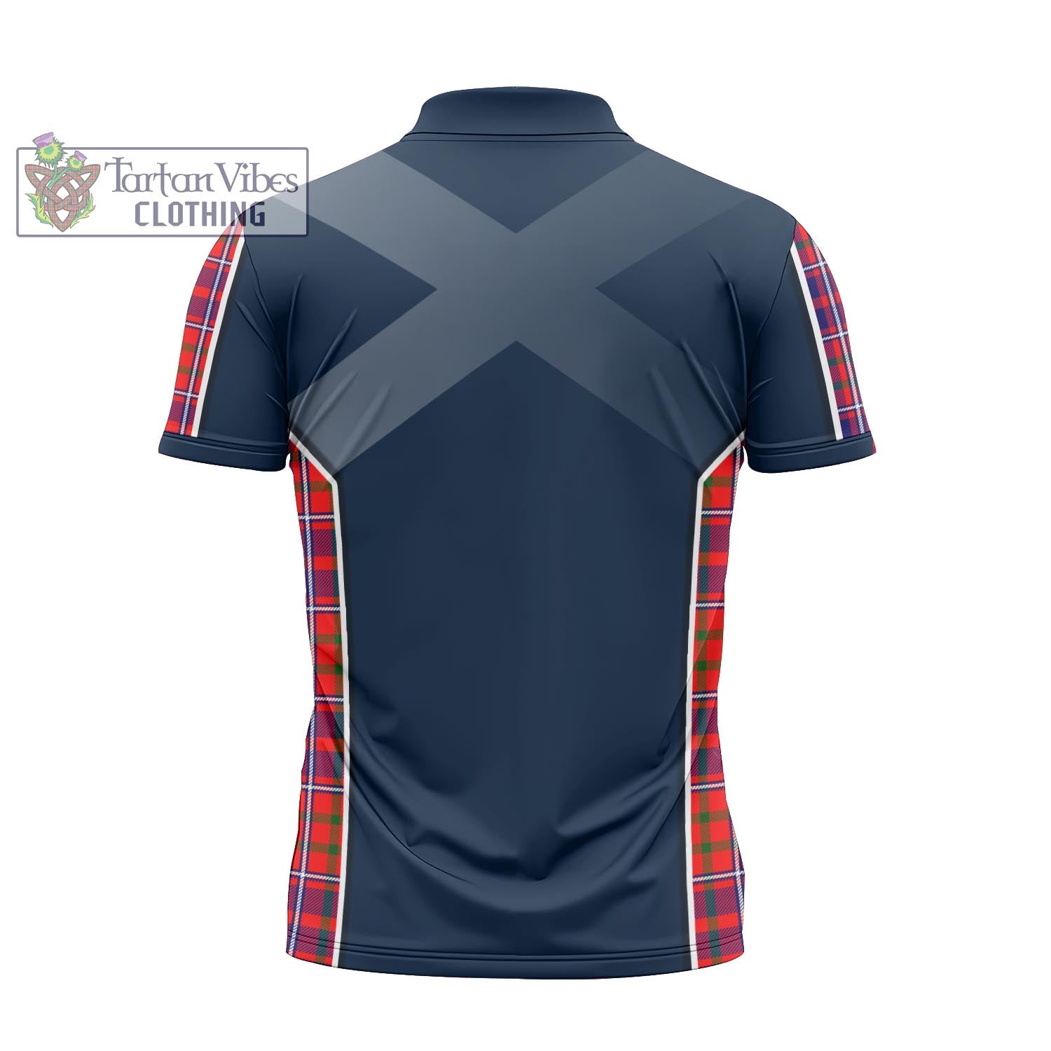 Tartan Vibes Clothing Cameron of Lochiel Modern Tartan Zipper Polo Shirt with Family Crest and Lion Rampant Vibes Sport Style