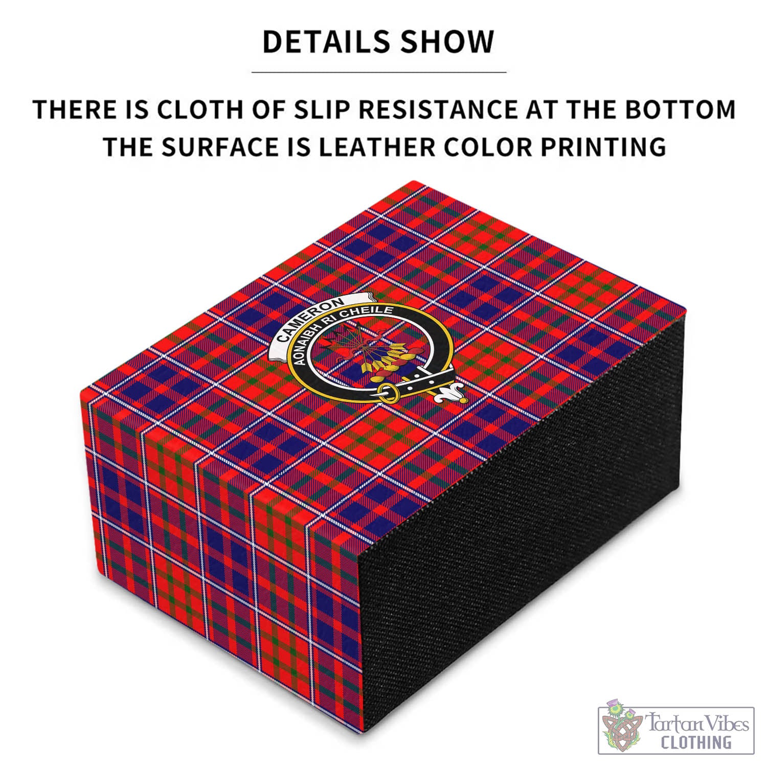 Tartan Vibes Clothing Cameron of Lochiel Modern Tartan Pen Holder with Family Crest