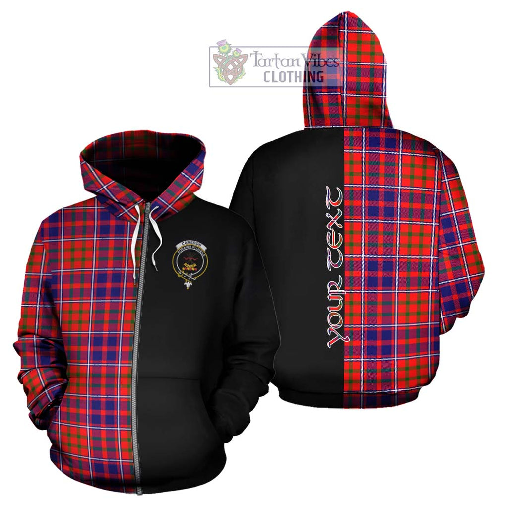 Cameron of Lochiel Modern Tartan Hoodie with Family Crest and Half Of Me Style - Tartanvibesclothing Shop