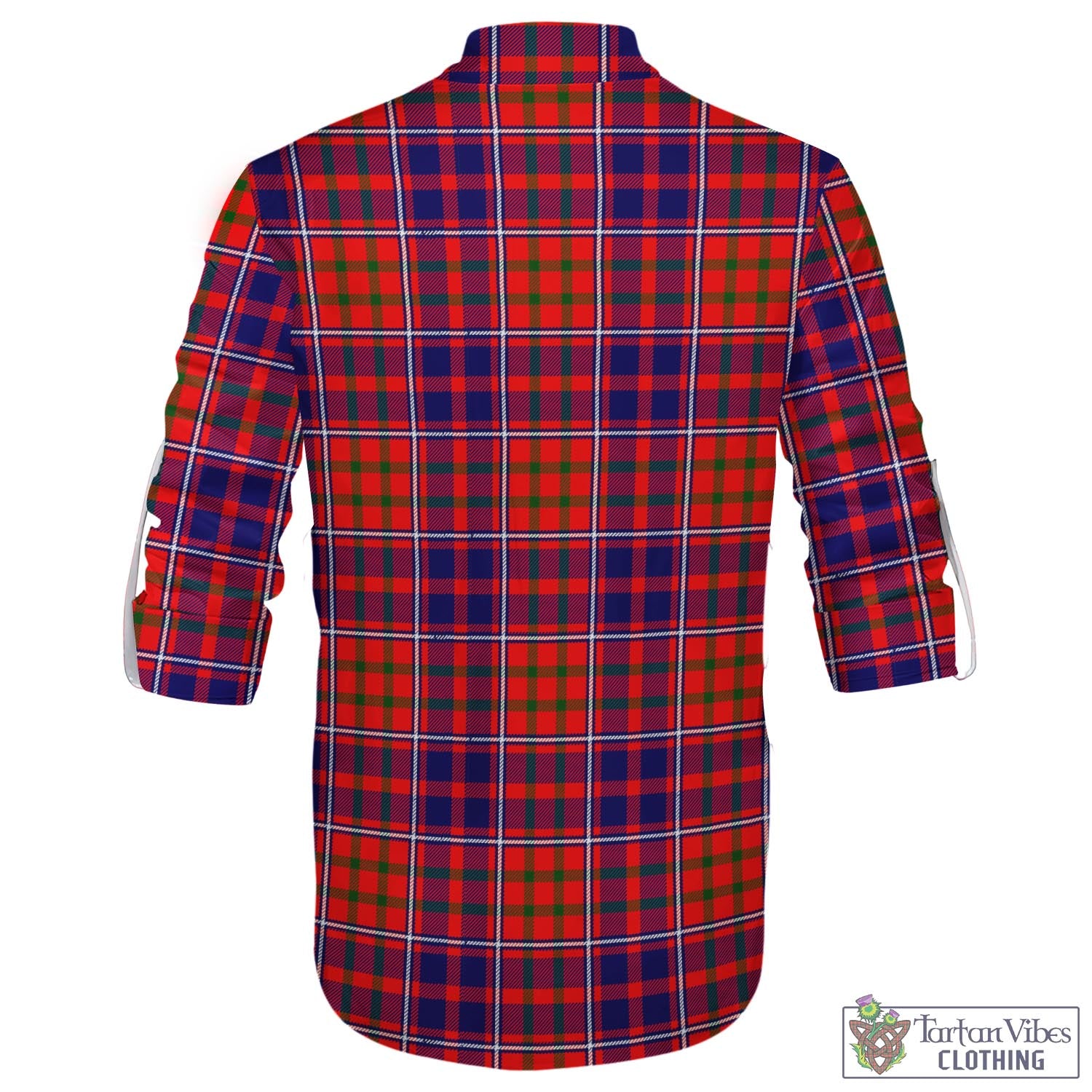 Tartan Vibes Clothing Cameron of Lochiel Modern Tartan Men's Scottish Traditional Jacobite Ghillie Kilt Shirt