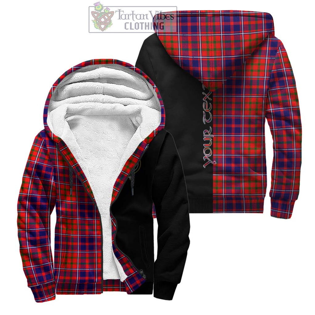 Cameron of Lochiel Modern Tartan Sherpa Hoodie with Family Crest and Half Of Me Style Unisex - Tartanvibesclothing Shop