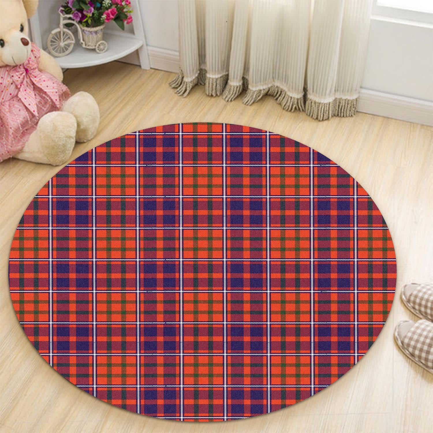 Cameron of Lochiel Modern Tartan Round Rug - Tartanvibesclothing