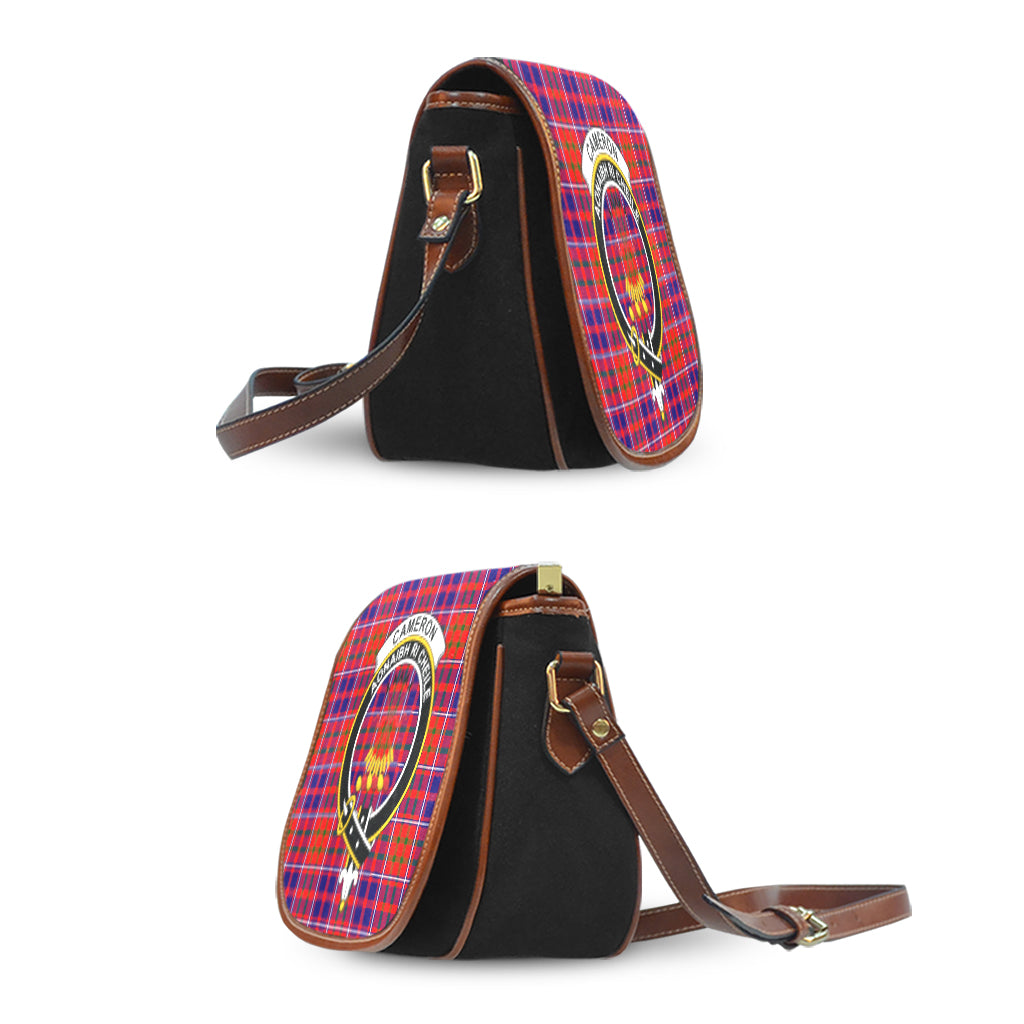 cameron-of-lochiel-modern-tartan-saddle-bag-with-family-crest