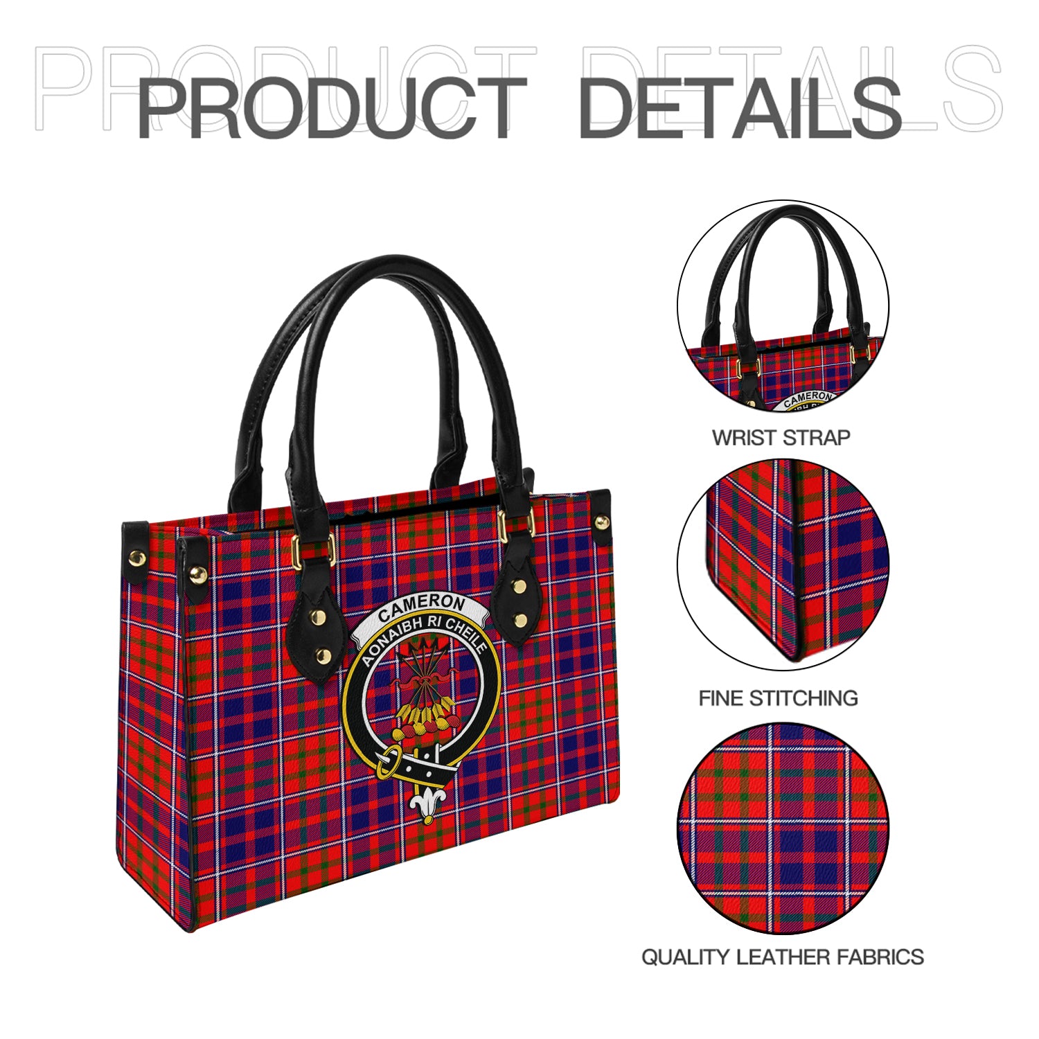 cameron-of-lochiel-modern-tartan-leather-bag-with-family-crest