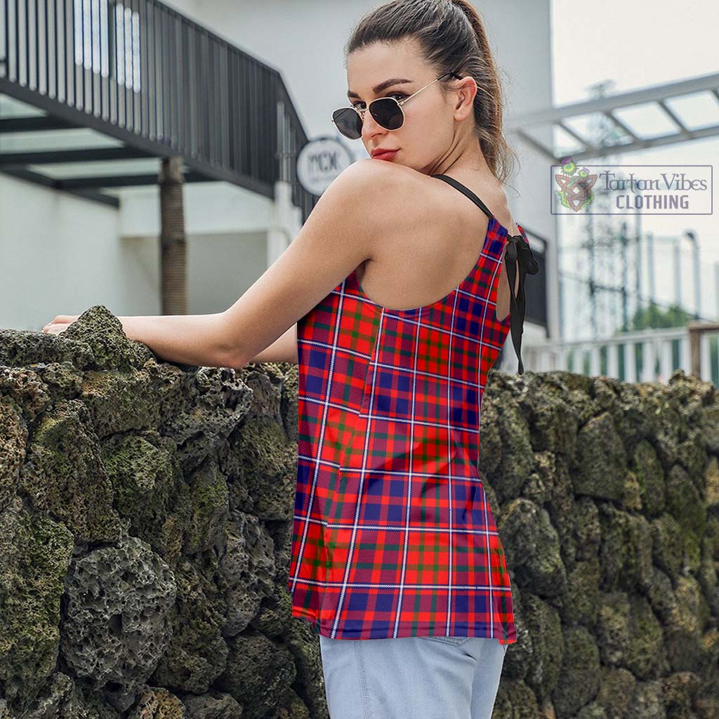 Tartan Vibes Clothing Cameron of Lochiel Modern Tartan Loose Halter Neck Camisole