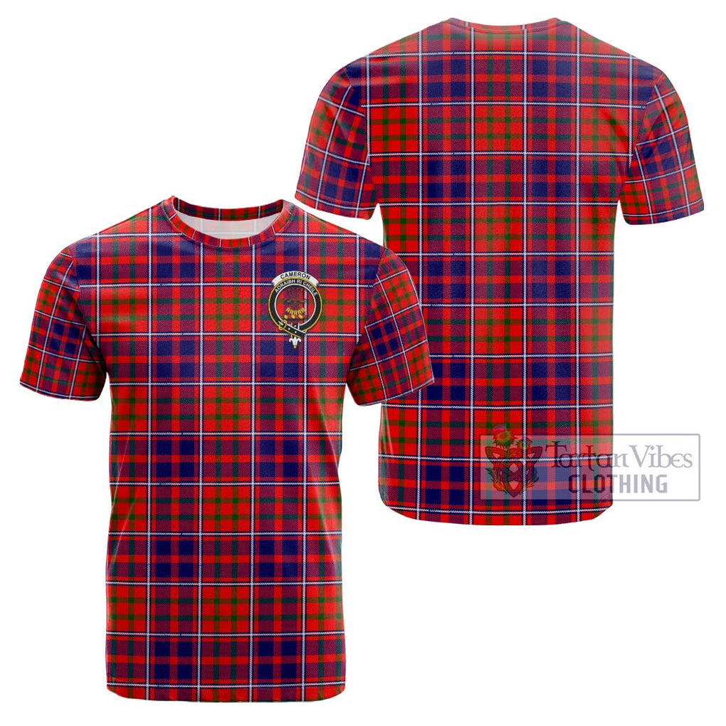 Cameron of Lochiel Modern Tartan Cotton T-Shirt with Family Crest Kid's Shirt - Tartanvibesclothing Shop