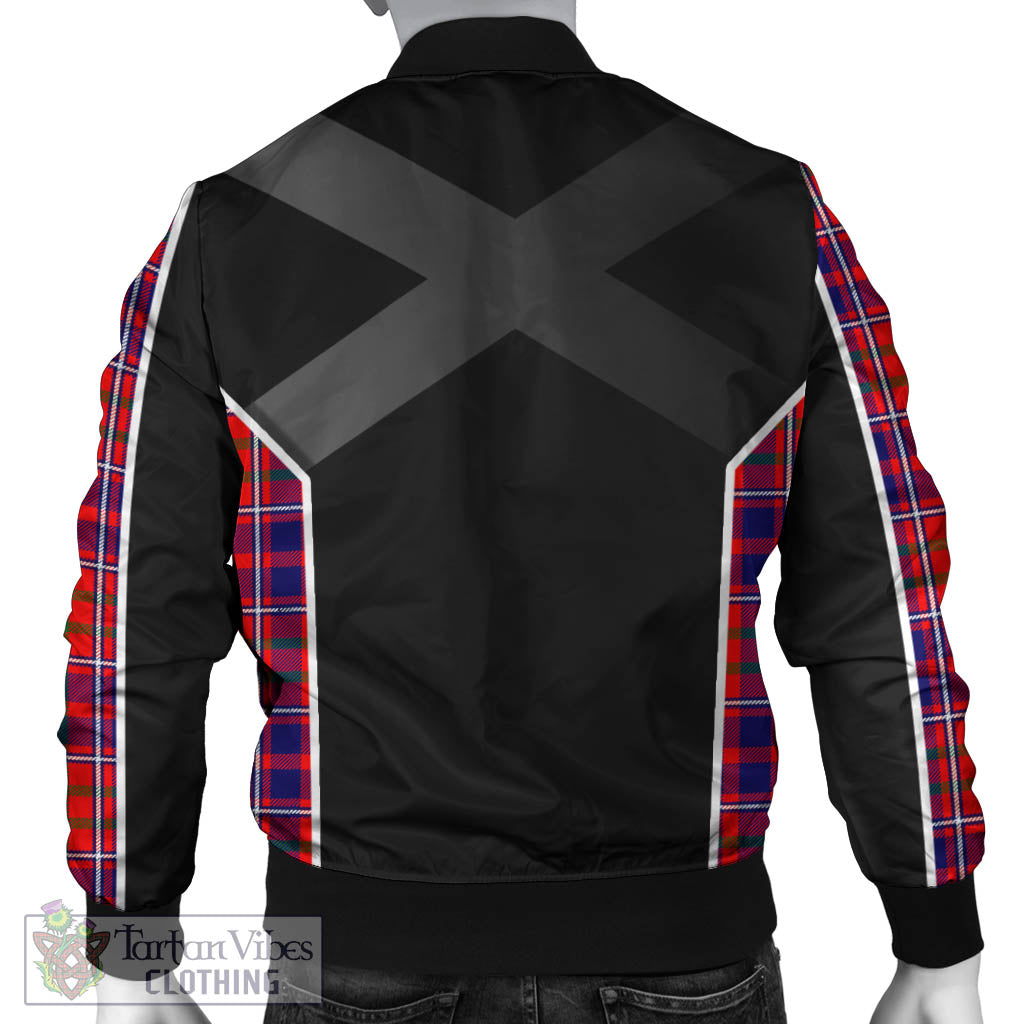 Tartan Vibes Clothing Cameron of Lochiel Modern Tartan Bomber Jacket with Family Crest and Scottish Thistle Vibes Sport Style