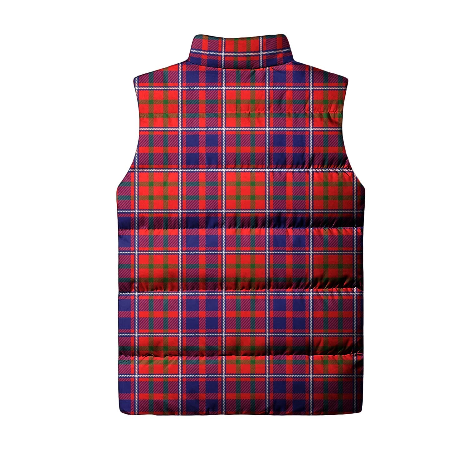 Cameron of Lochiel Modern Tartan Sleeveless Puffer Jacket with Family Crest - Tartanvibesclothing