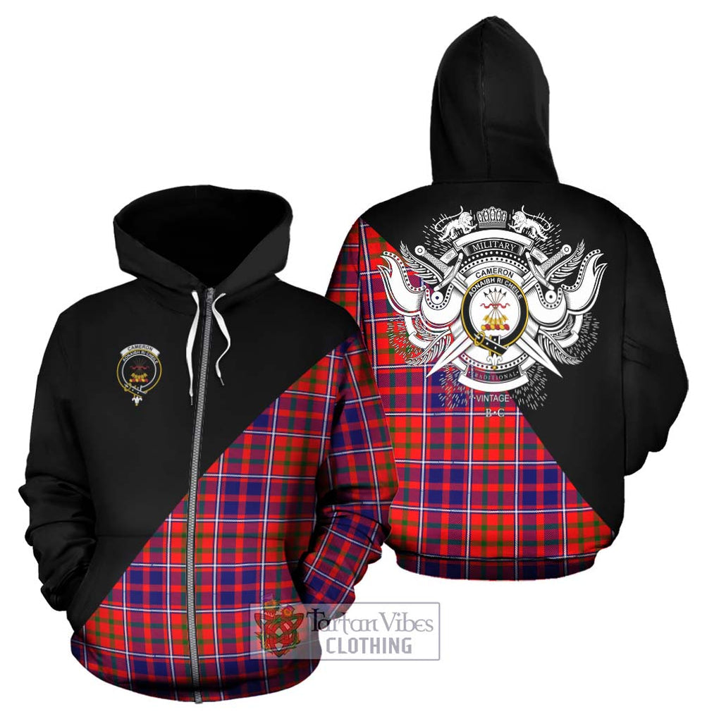 Cameron of Lochiel Modern Tartan Hoodie with Family Crest and Military Logo Style - Tartanvibesclothing Shop