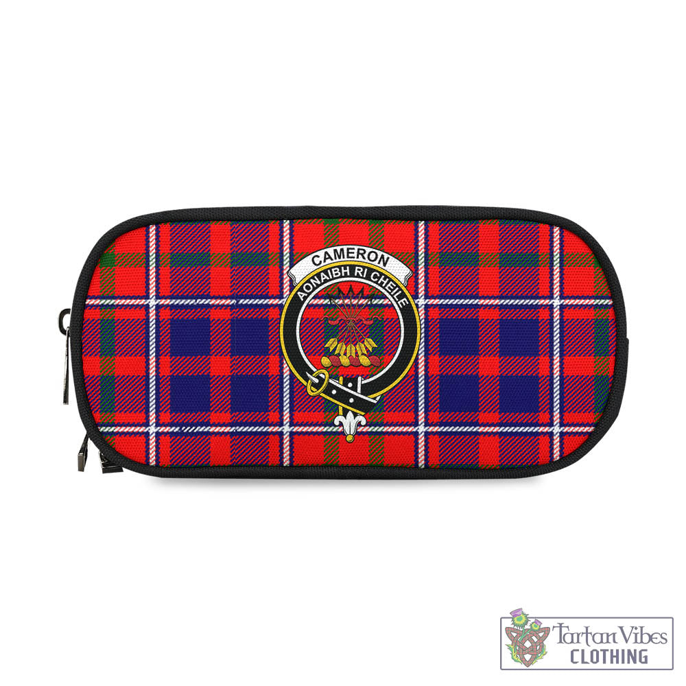 Tartan Vibes Clothing Cameron of Lochiel Modern Tartan Pen and Pencil Case with Family Crest