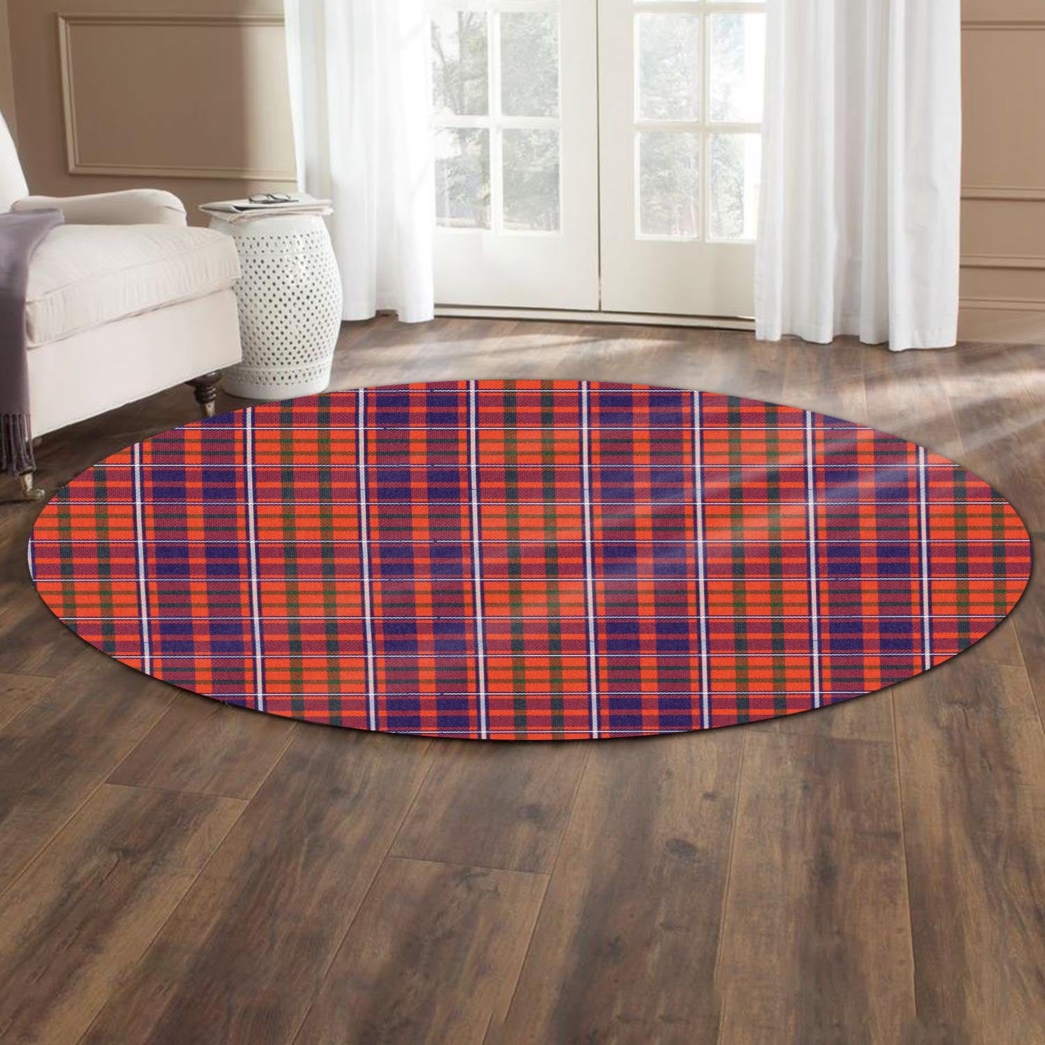 Cameron of Lochiel Modern Tartan Round Rug - Tartanvibesclothing