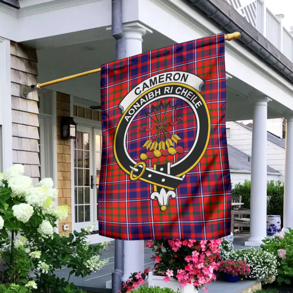 Cameron of Lochiel Modern Tartan Flag with Family Crest - Tartan Vibes Clothing