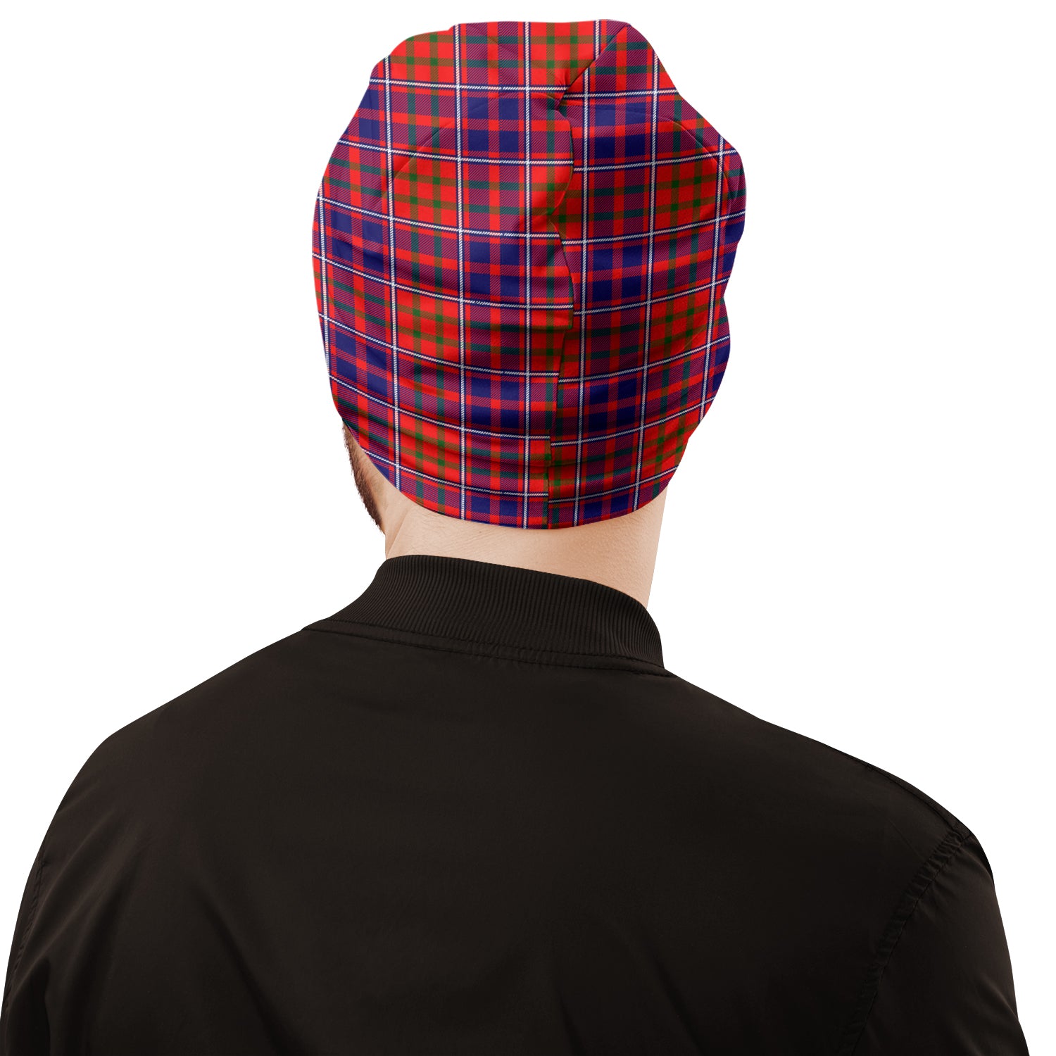 Cameron of Lochiel Modern Tartan Beanies Hat with Family Crest - Tartan Vibes Clothing