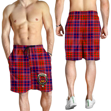 Cameron of Lochiel Modern Tartan Mens Shorts with Family Crest