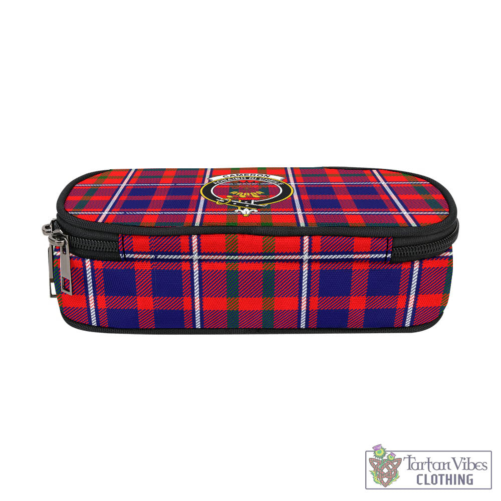 Tartan Vibes Clothing Cameron of Lochiel Modern Tartan Pen and Pencil Case with Family Crest