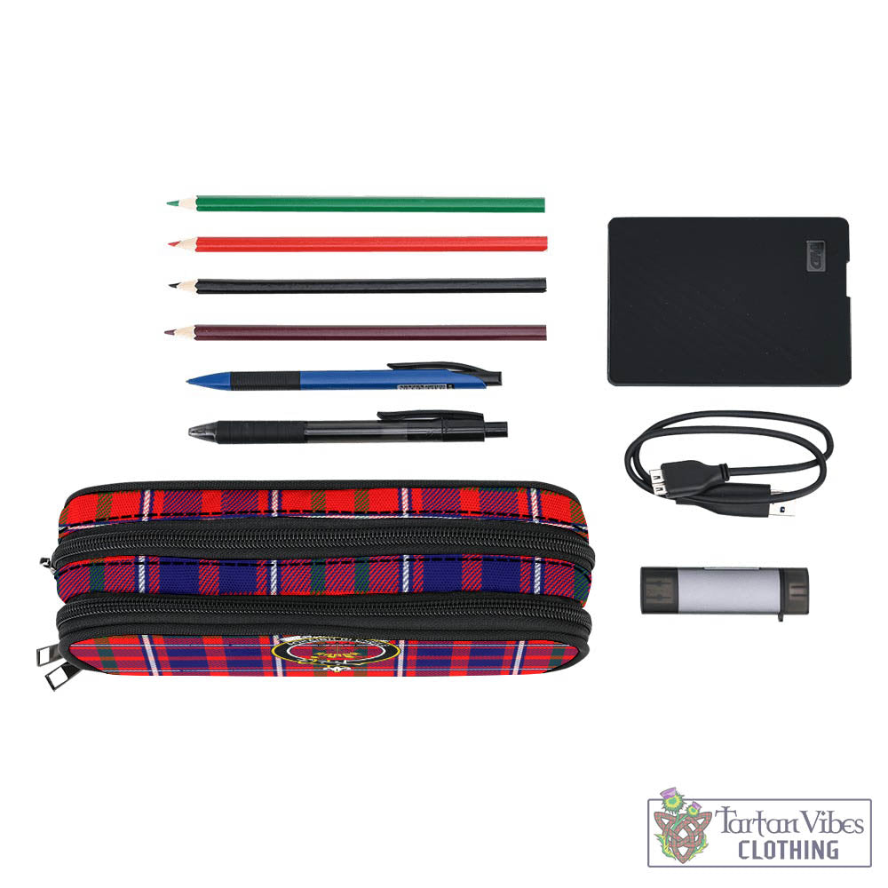 Tartan Vibes Clothing Cameron of Lochiel Modern Tartan Pen and Pencil Case with Family Crest