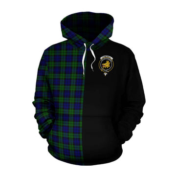 Campbell Tartan Cotton Hoodie with Family Crest and Half Of Me Style