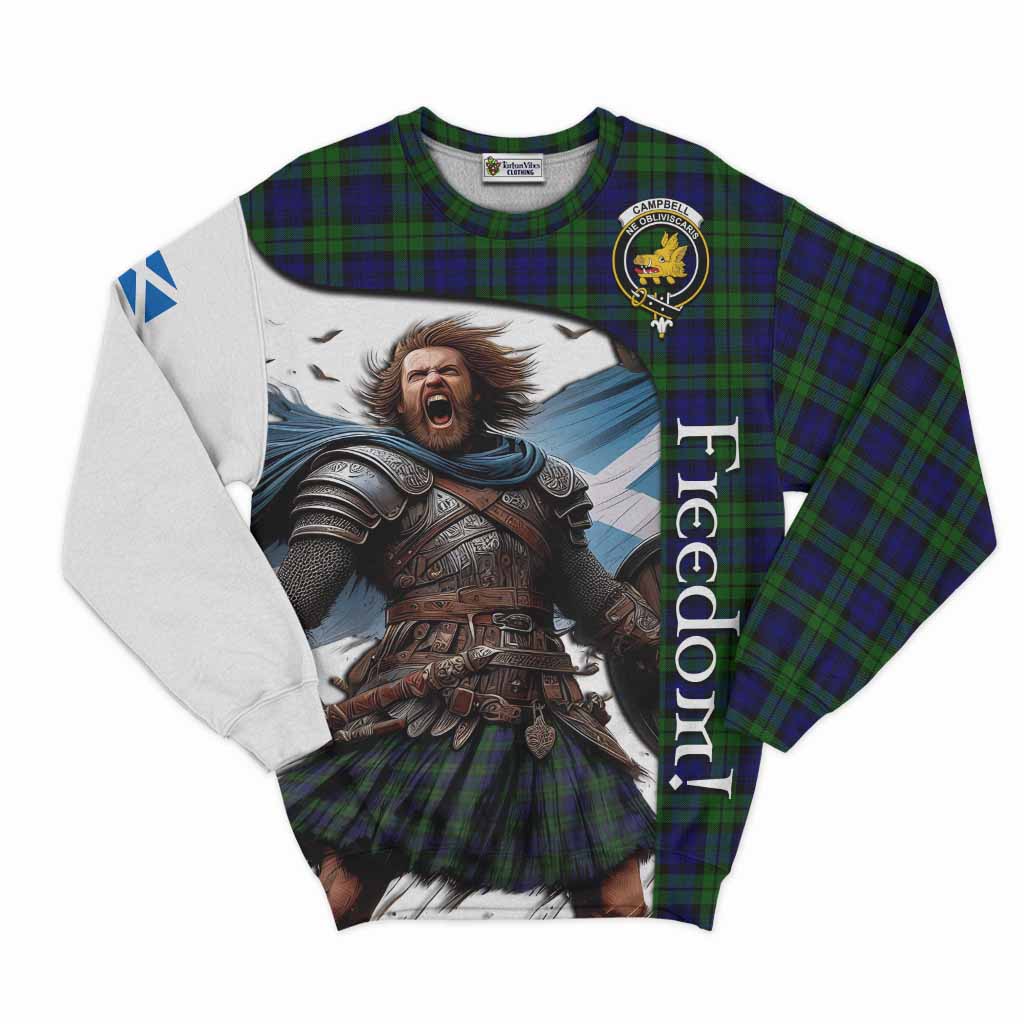 Tartan Vibes Clothing Campbell Crest Tartan Sweatshirt Inspired by the Freedom of Scottish Warrior