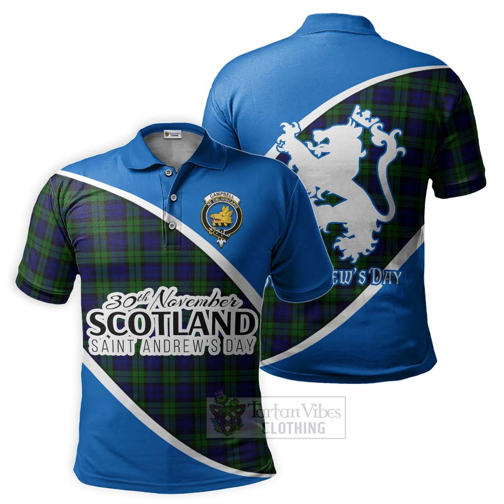 Tartan Vibes Clothing Campbell Family Crest Tartan Polo Shirt Celebrate Saint Andrew's Day in Style