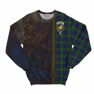 Campbell Tartan Family Crest Sweatshirt Alba Gu Brath Be Brave Lion Ancient Style Unisex - Tartan Vibes Clothing