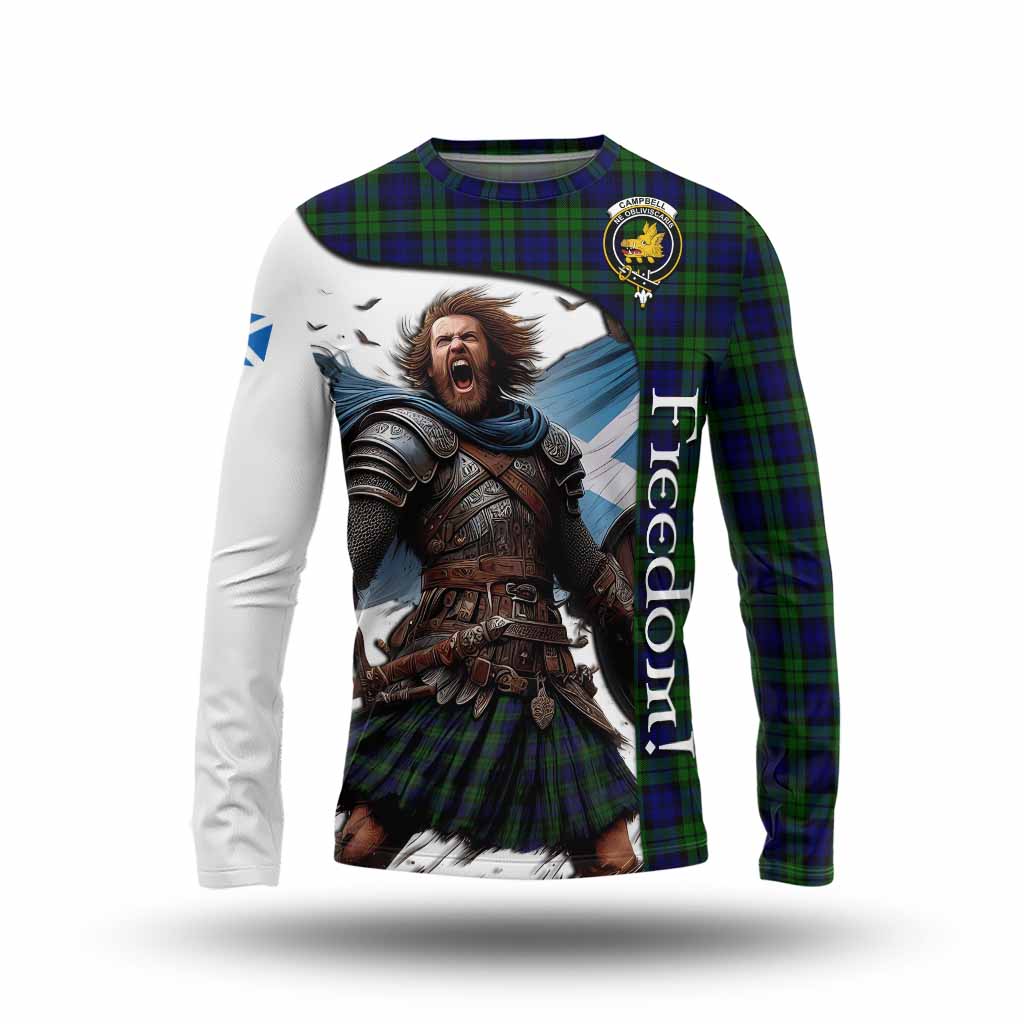 Tartan Vibes Clothing Campbell Crest Tartan Long Sleeve T-Shirt Inspired by the Freedom of Scottish Warrior