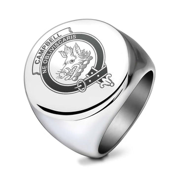 Campbell Clan Crest Engraved Ring