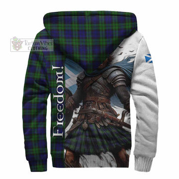 Campbell Crest Tartan Sherpa Hoodie Inspired by the Freedom of Scottish Warrior